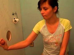 A Short-haired Brunette Was Seen Sucking A Dick In The Bathroom, With Glistening Holes And Slender Bodies. Teens Were Also Spotted Having Their Smalle